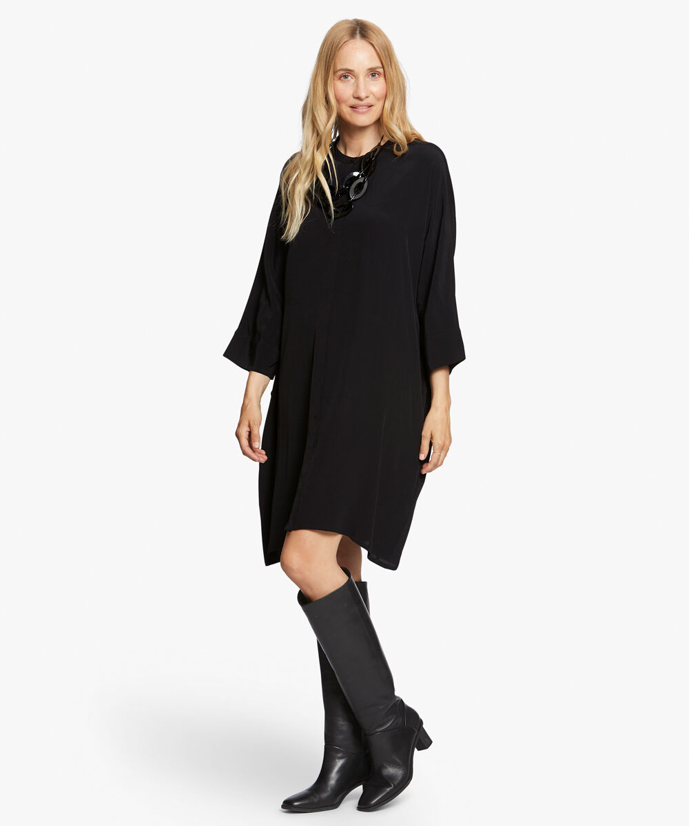Iosetta Shirt Dress, Black